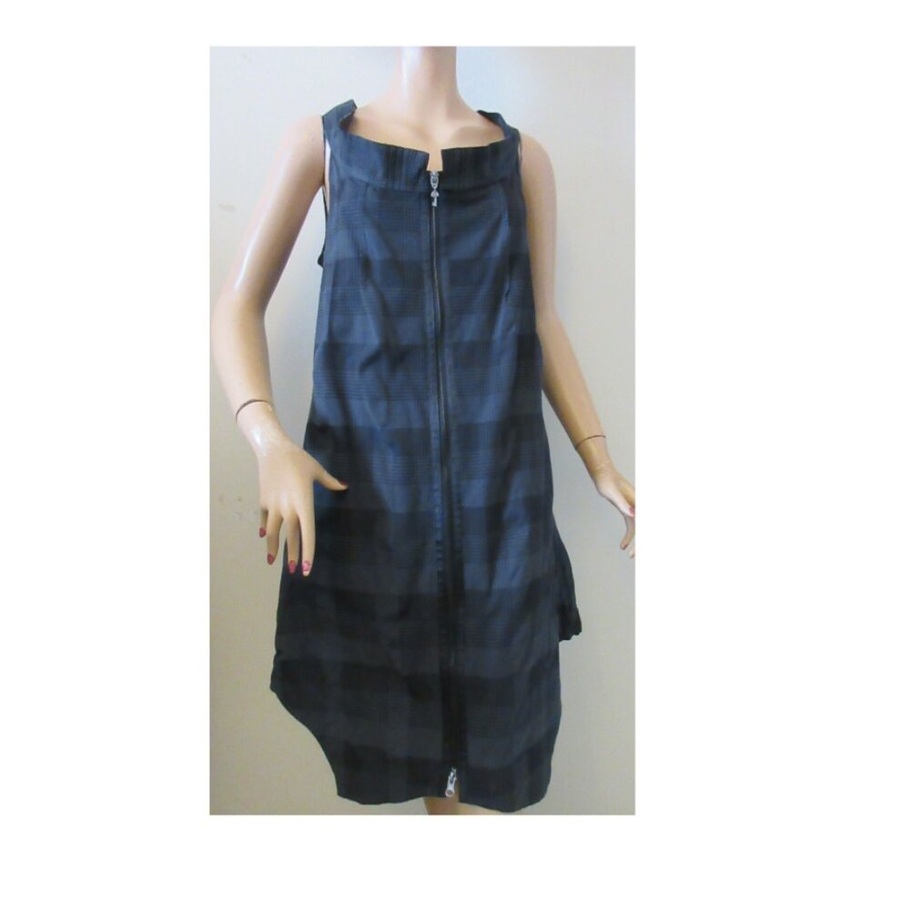 French Designer Akela Key Tunic Dress Front Zipper~Pockets~Women's Size 42 US 10